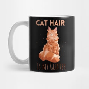 Cat Hair is My Glitter - Red Maine Coon Cat Mug